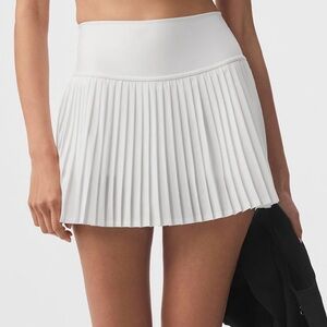 ALO Yoga White Pleated Skirt